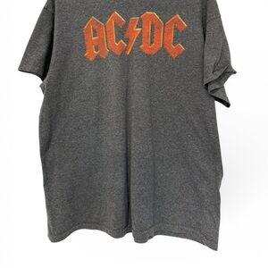 AC/DC Charcoal Tee with Fiery Logo